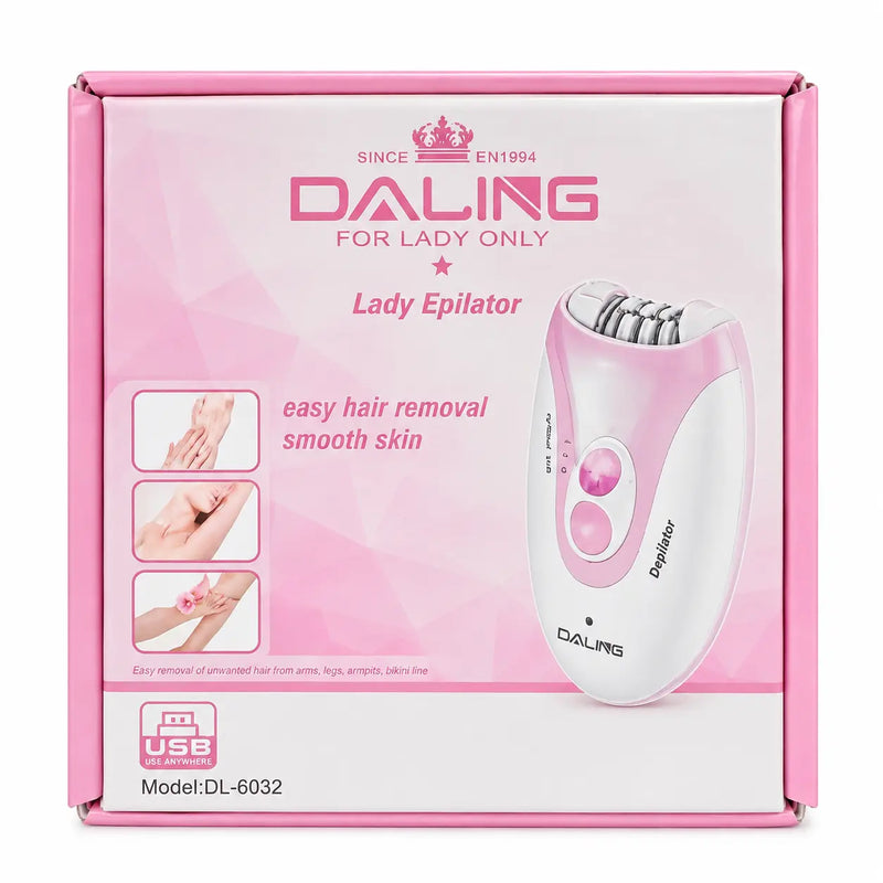 Daling DL-6032 Rechargeable Lady Epilator for Smooth Hair Removal
