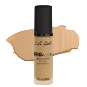 Pro Matte HD Long-Wear Matte Foundation by L.A. Girl - Beige 30ml