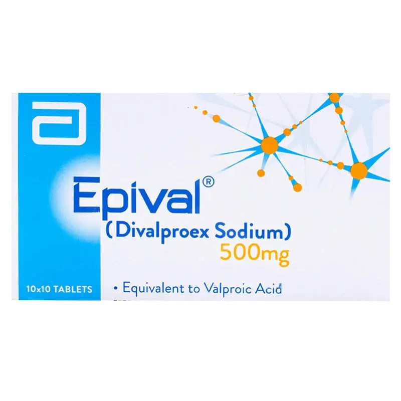 Epival Tablet 500mg — Divalproex for Epilepsy, Bipolar & Migraine
