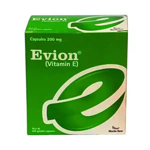 Evion Capsules 200mg – Vitamin E for Skin, Hair, and Muscle Health