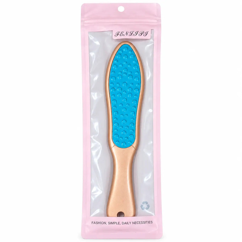 FENLIPI Double-Sided Foot File & Callus Remover (Rose Gold & Blue)