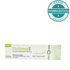 Flutiprop cream 5g Derma Tecno corticosteroid front of tube