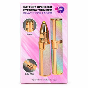 Glitter 2-in-1 Battery Operated Eyebrow Trimmer & Precision Shaver