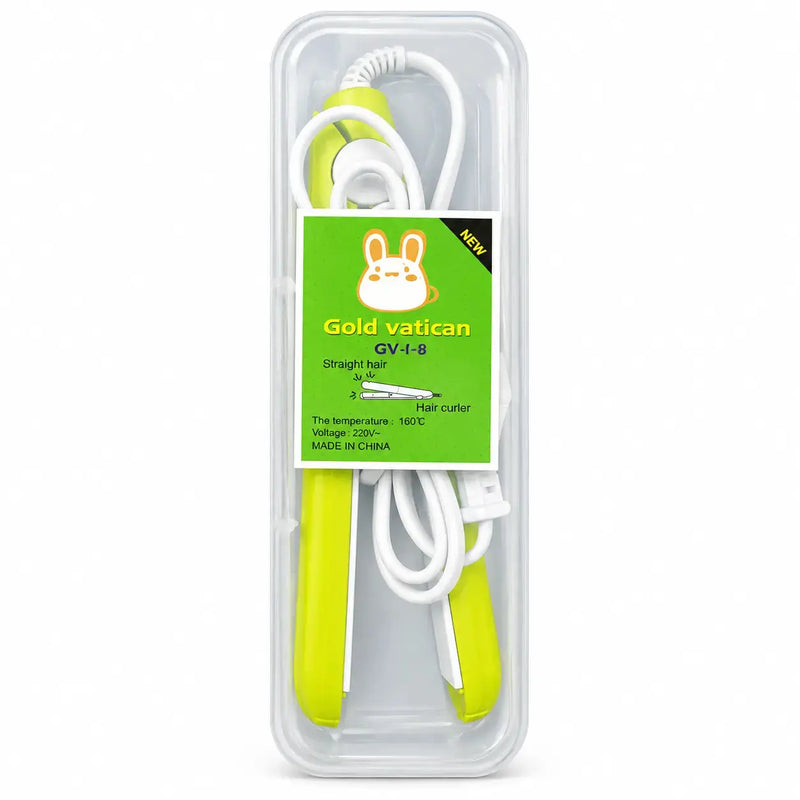 Gold Vatican Mini Ceramic Hair Straightener (Travel Size)