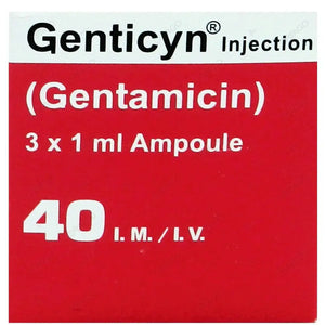 Genticyn IM/IV Injection 40mg (1 Box = 3 Ampoules) - Ray Pharma | derma.pk