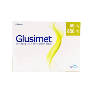 Glusimet 50/850mg Tablets — Sitagliptin 50mg Metformin 850mg Type 2 Diabetes