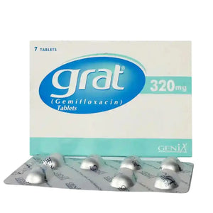Grat Tablets 320mg (Gemifloxacin) Genix Pharma | derma.pk