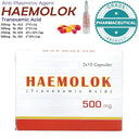 Haemolok Capsules (Tranexamic Acid) 500mg Pack of 20 photo 2
