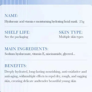 BioAqua Hyaluronic Acid + Vitamin E Mask – usage and benefits