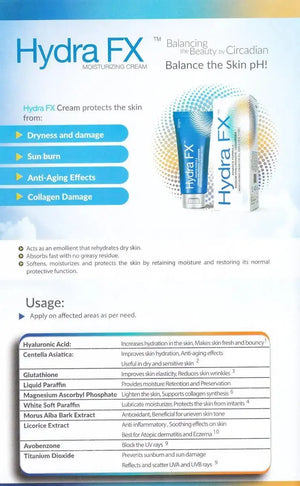Hydra FX Moisturizing Cream (Sodium Hyaluronate, Ceramides) 60gm