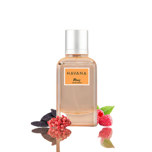 Havana Women Perfume 100ml by Rivaj – bold oriental floral scent packaging side view