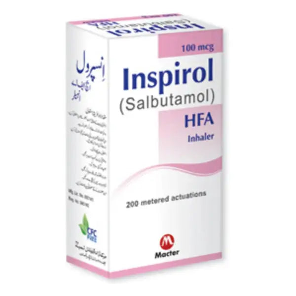 Inspirol HFA Inhaler 100mcg Salbutamol