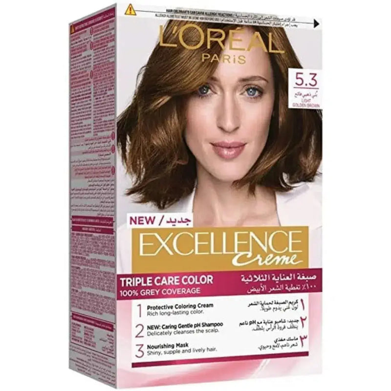 L'Oreal Paris Excellence Hair Color 5.3 Light Golden Brown