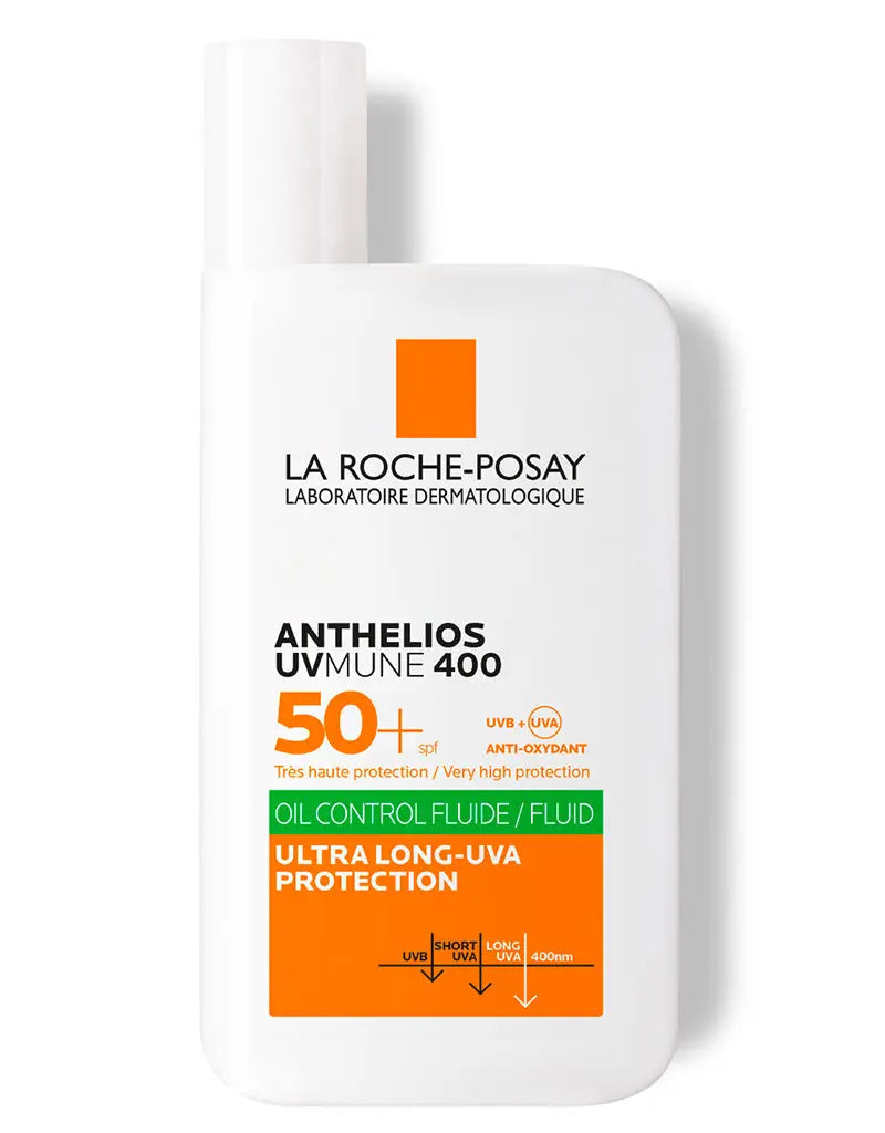 La Roche-Posay Anthelios UVMune 400 Oil Control Invisible Fluid SPF50+ for Oily, Blemish-Prone Skin 50ml