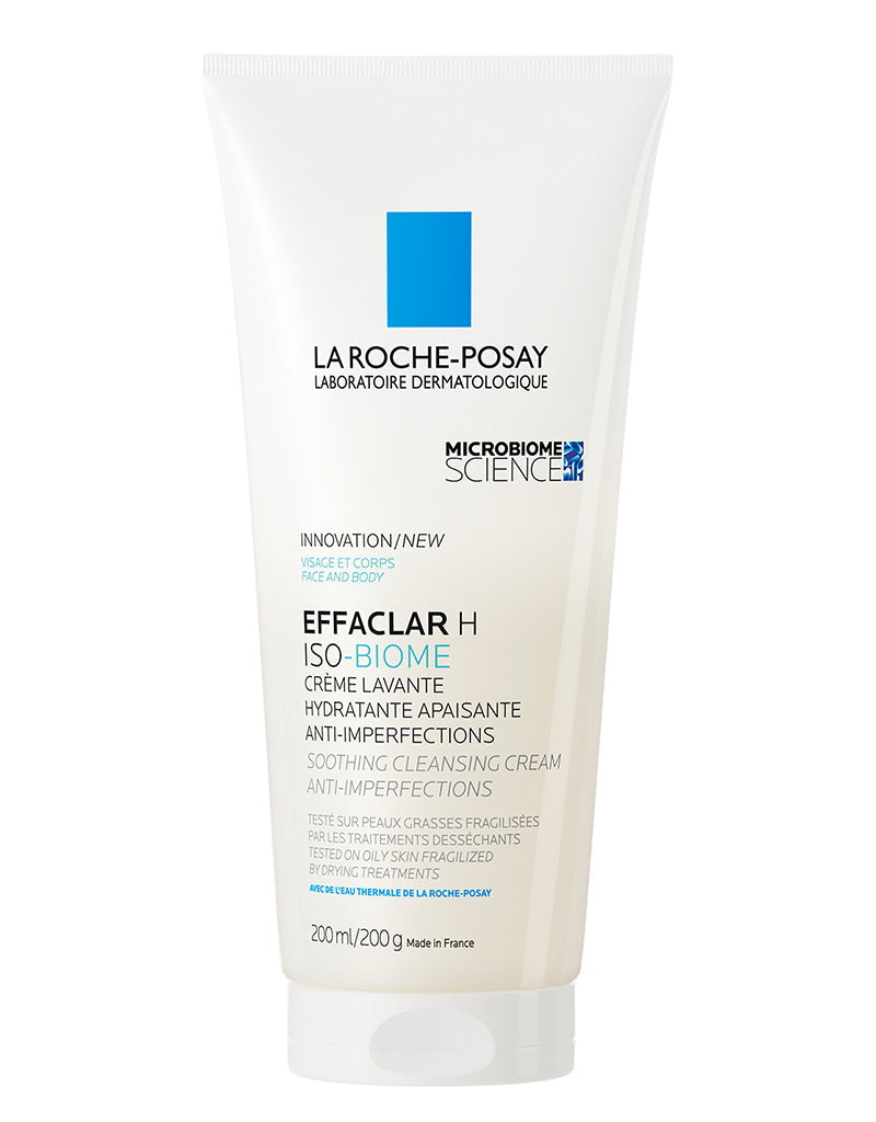 La Roche-Posay Effaclar H Iso-Biome Moisturising Cleansing Cream for Sensitive & Dry, Blemish-Prone Skin 200ml