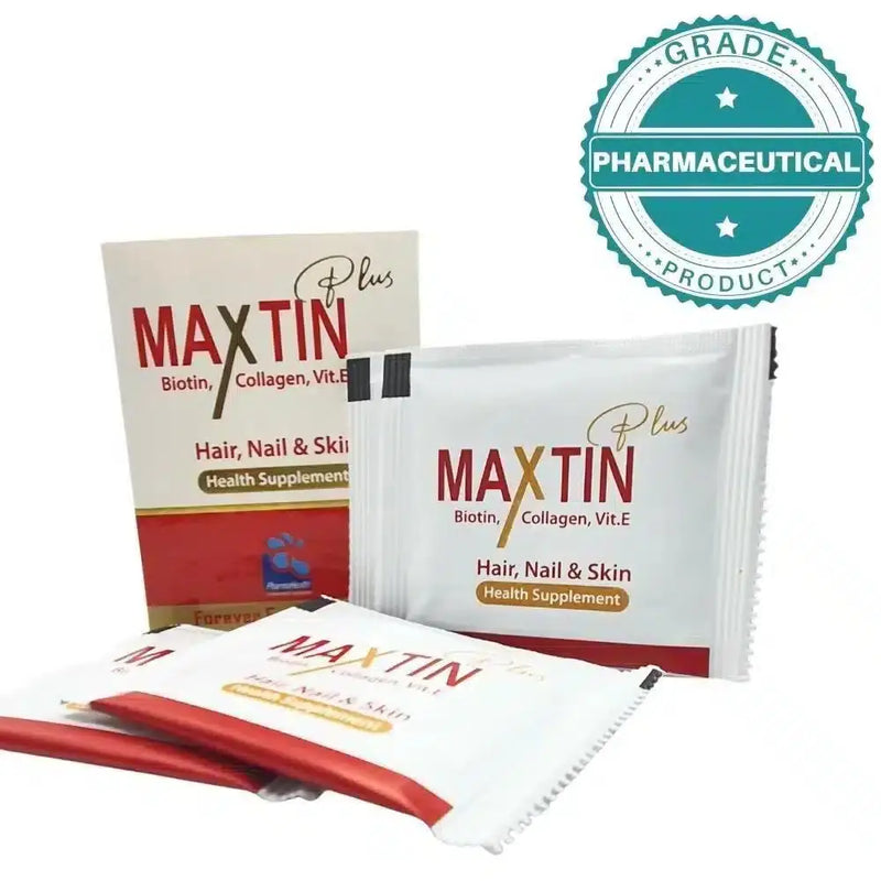 Maxtin Plus Biotin + Collagen + Vitamin E Sachets (Pack of 10)