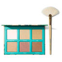 Morphe Tropical Glow Highlighter Palette + Fan Brush photo 1