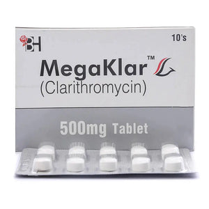Megaklar 500mg Tablets (10 Tablets) Barrett Hodgson Pakistan | derma.pk