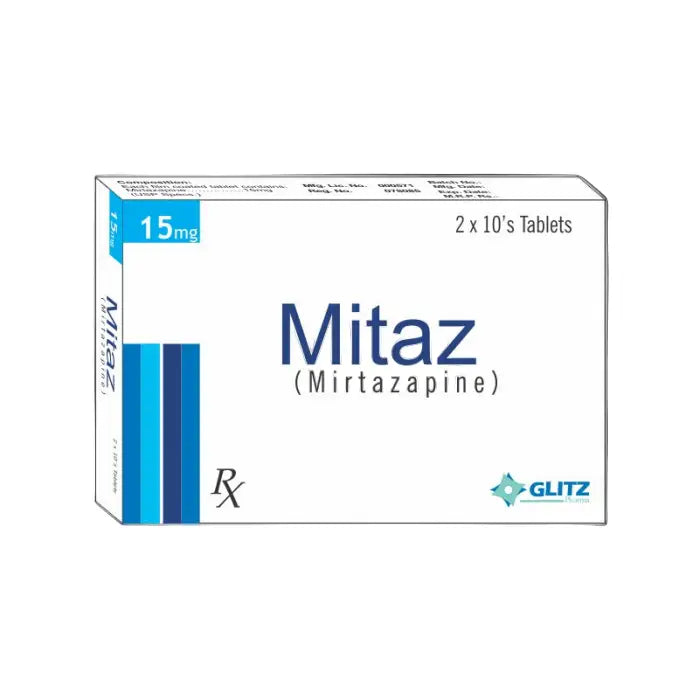 Mitaz Mirtazapine 15mg Antidepressant Tablets