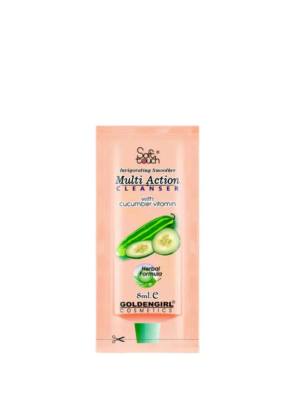 Soft Touch Multi Action Cleanser 10GM – Cucumber & Vitamin Enriched Skin Revitalizing Cleanser