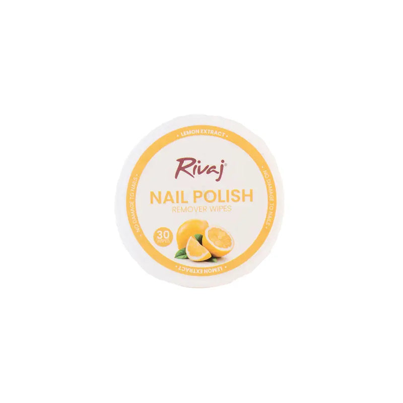 Nail Polish Remover Wipes Lemon Extract | RIVAJ