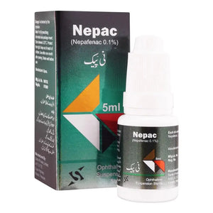 Nepac 0.1% Eye Drops 5ml Nepafenac NSAID post-cataract ophthalmic
