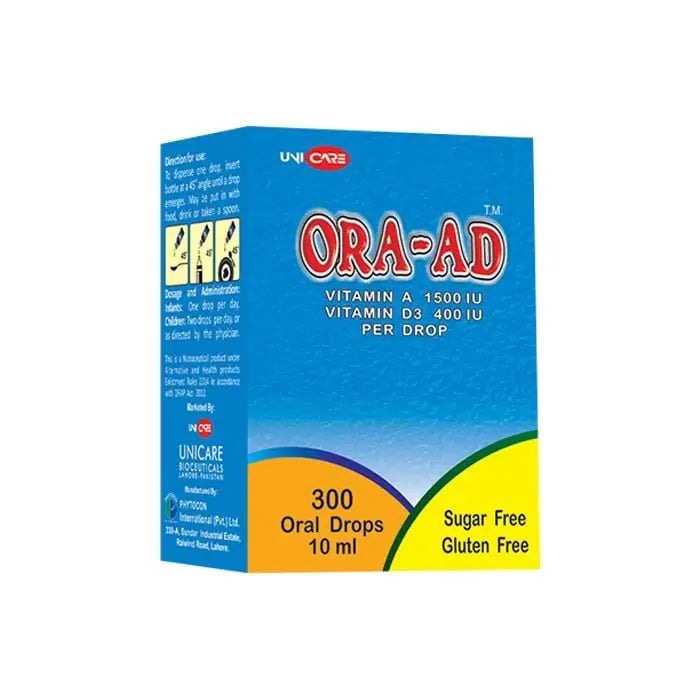 Ora Ad Drops 10ml – Vitamin A & D3 for Eye & Bone Health