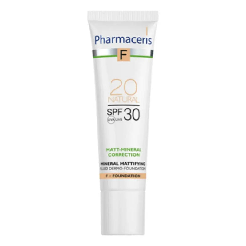 PHARMACERIS Sun Protect Mineral Foundation Natural 20 SPF 30 (30ml) | For Sensitive Skin | derma.pk
