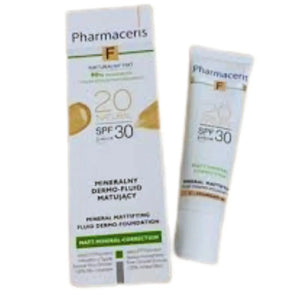 PHARMACERIS Sun Protect Mineral Foundation Natural 20 SPF 30 (30ml) | For Sensitive Skin | derma.pk
