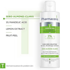 PHARMACERIS T Sebo-Almond Claris Exfoliating Face Spray (190ml) | For Oily & Acne-Prone Skin | derma.pk