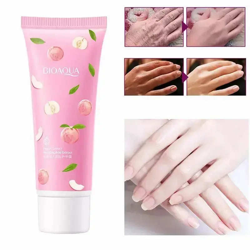 BIOAQUA Peach Extract Hexapeptide Ferment Hand Cream – 30g