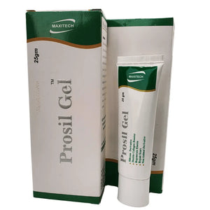 Prosil Scar Gel 25g back label with hydroxyprolisilane CN ingredients