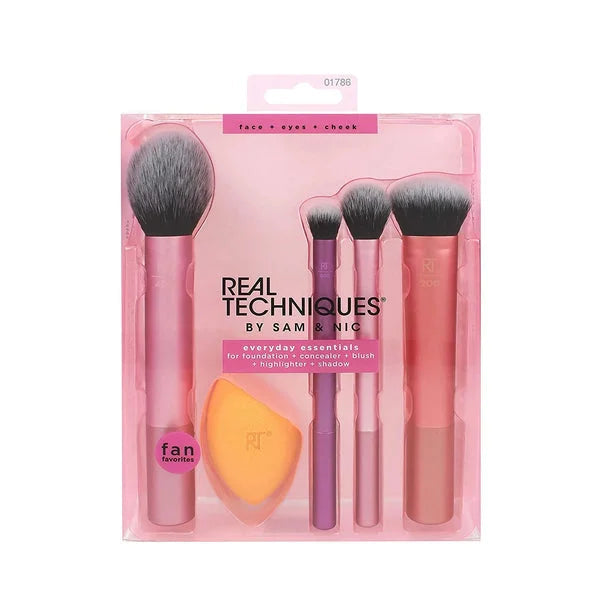 Real Techniques Everyday Essentials 5-Piece Makeup Brush Set