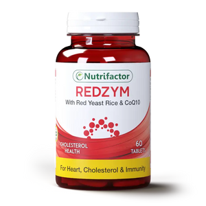 Nutrifactor Redzym red yeast rice tablets pack for cholesterol support