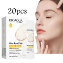 Bioaqua Rice Raw Pulp Moisturizing Brightening Sleeping Mask (4ml X 20pcs) photo 2