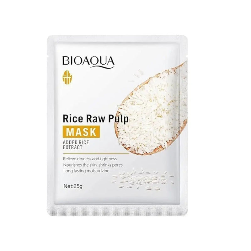 BioAqua Rice Raw Pulp Facial Mask – Hydrating & Brightening