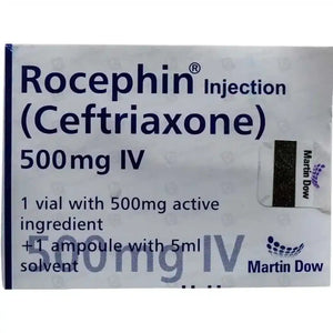 Rocephin Injection 500mg I.V (Ceftriaxone) - Martin Dow | derma.pk
