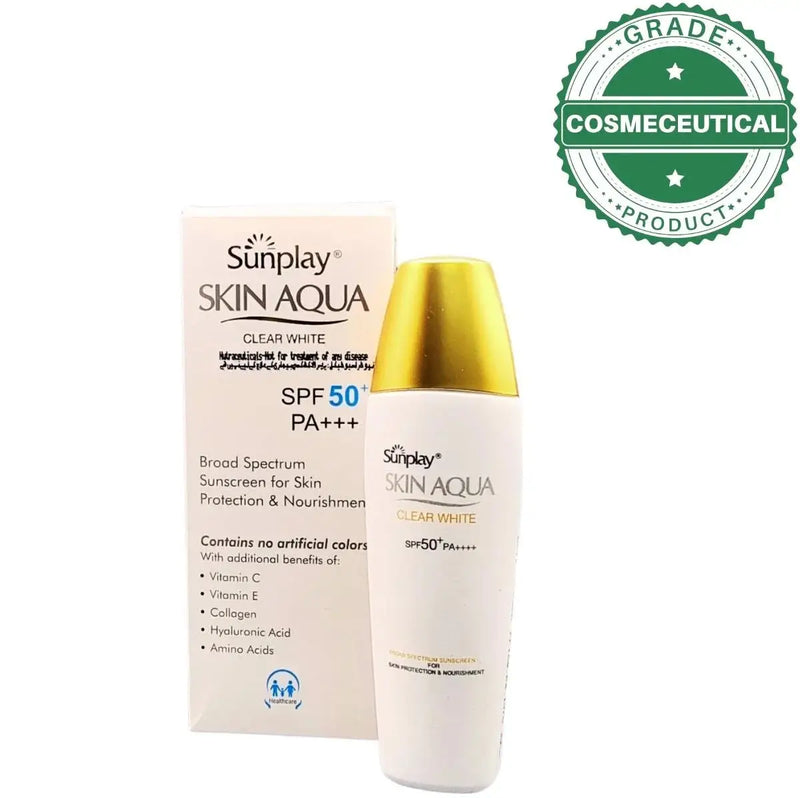 Skin Aqua Clear White Sunscreen SPF 50+ PA+++ — Brightening Sun Protection