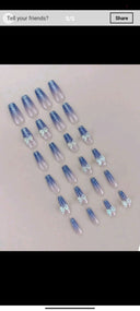 Shein 24pcs long 3D Bow Nails photo 3
