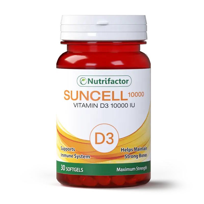 Suncell 10000 IU Vitamin D3 for Deficiency & Bone Health