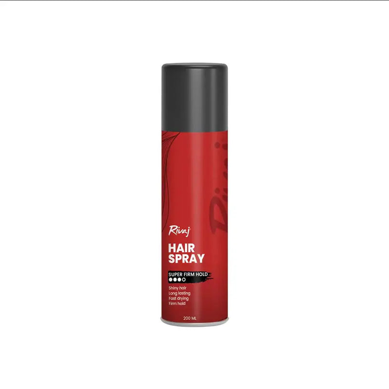 Rivaj Super Firm Hold Hair Spray 200ml – All-Day Hold & Frizz Control