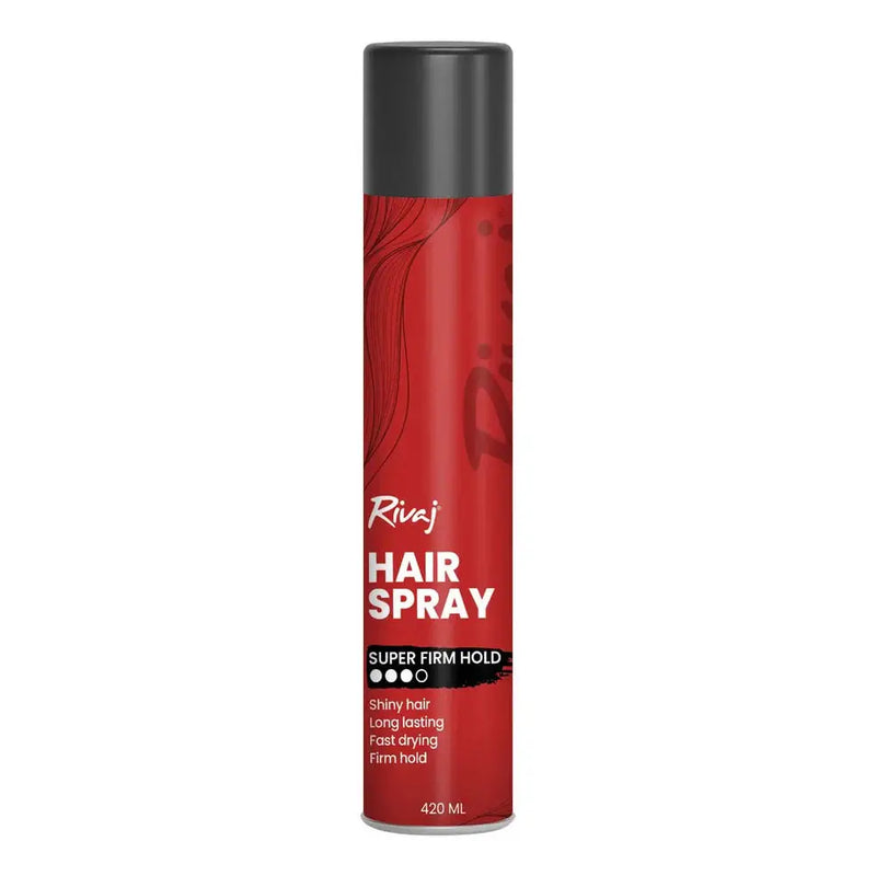 Rivaj Super Firm Hold Hair Spray 420ml – Long-Lasting Hold & Frizz Control