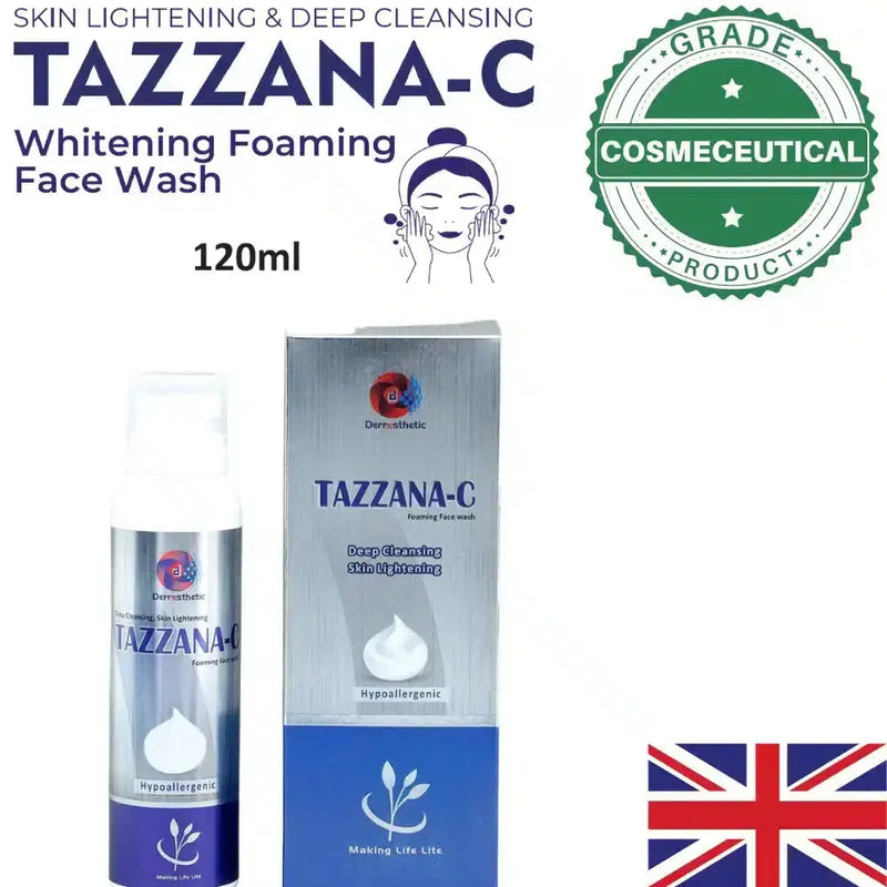 Tazzana-C Foaming Face Wash — Skin Lightening, Deep Cleansing — 120ml