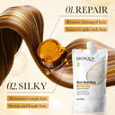 BIOAQUA Rice Raw Pulp Hair Mask - Repairing Treatment for Dry Damaged Hair - 400g photo 6
