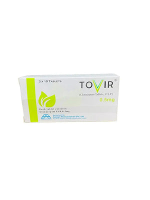 Tovir 0.5mg Clonazepam Tablets – Anxiety & Panic Disorder Relief | Derma.pk