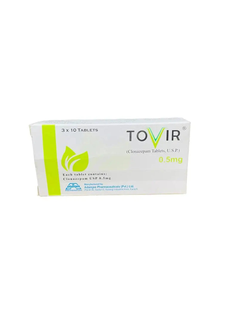 Tovir 0.5mg Tablets – Clonazepam for Anxiety & Panic Disorder