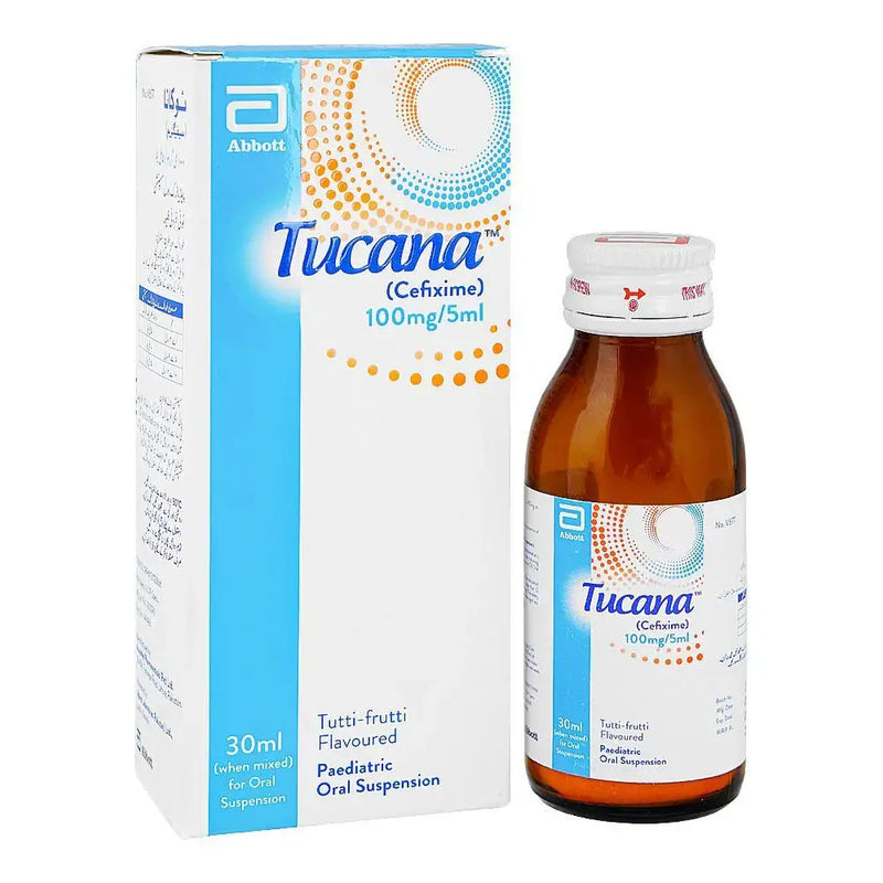 Tucana Suspension 30ml – Cefixime 100mg for Bacterial Infections