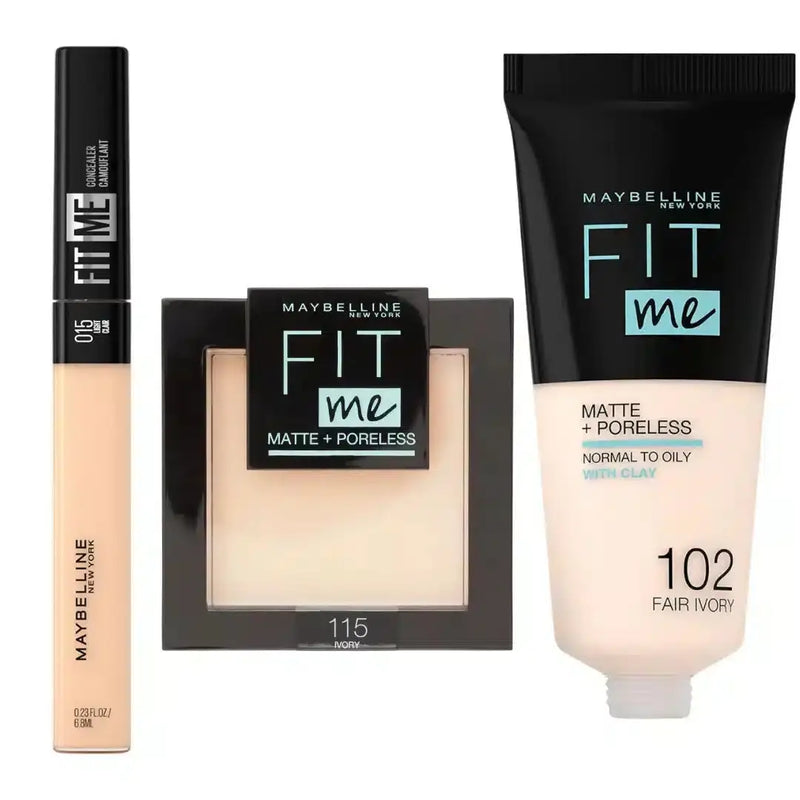 Flawless Face Makeup Kit | Complete Maybelline Fit Me Set |
