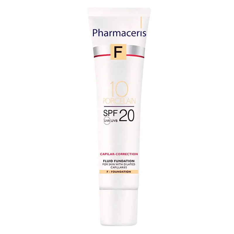 Pharmaceris F Fluid Foundation SPF 20 Capilar-Correction 10 Porcelain 30ml (derma.pk Exclusive)