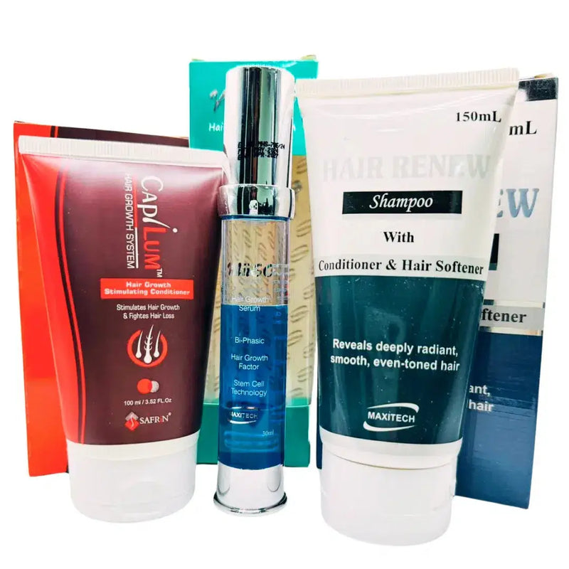 Daily Hair Care Discount Box: Miiso Serum, Capilum Conditioner & Hair Renew Shampoo
